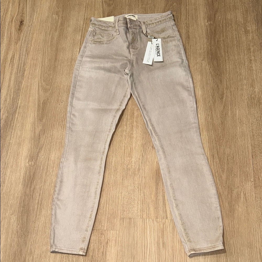 L’agence Gray Skinny with shimmer  Jeans Chic Style